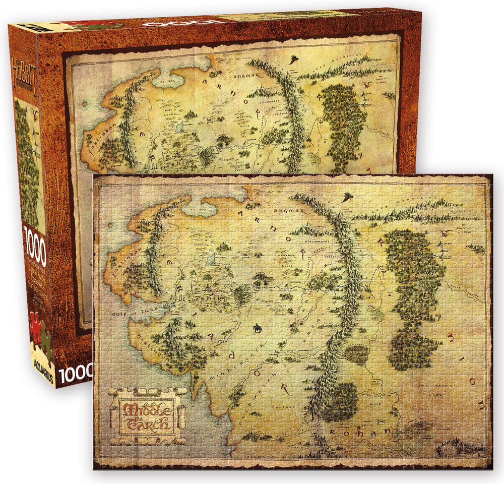 Aquarius Puzzle The Hobbit Middle Earth Map Puzzle 1000 pieces