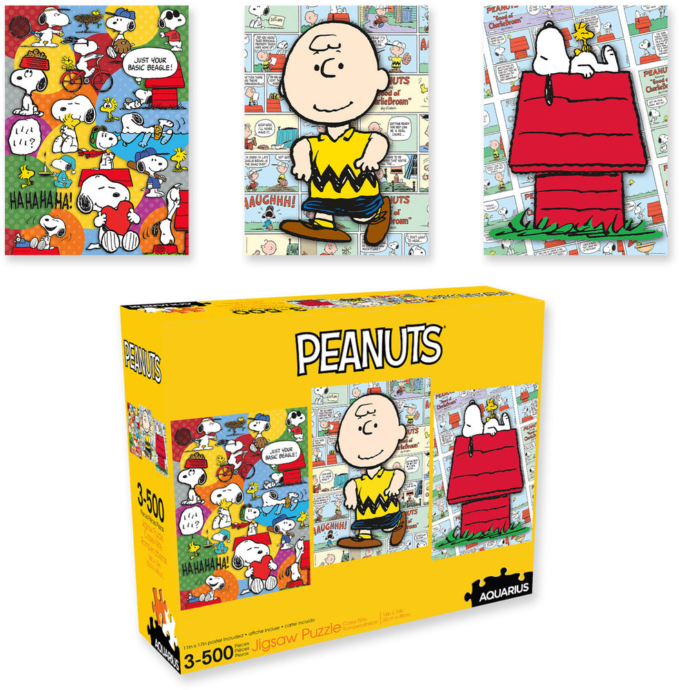 Aquarius Puzzle Peanuts Puzzle 500 pieces (3 in the Assortment)