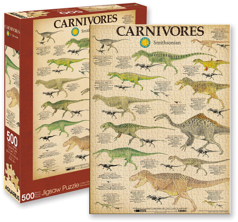 Aquarius Puzzle Smithsonian Dinosaurs Carnivore Puzzle 500 pieces