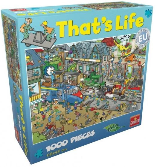 Goliath Puzzle Thats Life Train Yard Puzzle 1000 pieces