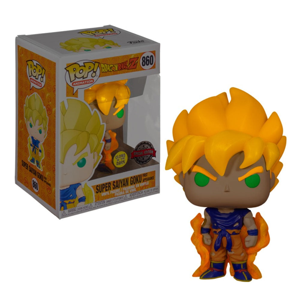 Super Saiyan Goku First Appearance (Glow Special Edition) #860 Dragon Ball Z Pop! Vinyl