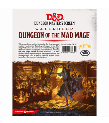 D&D Waterdeep Dungeon Of The Mad Mage DM Screen