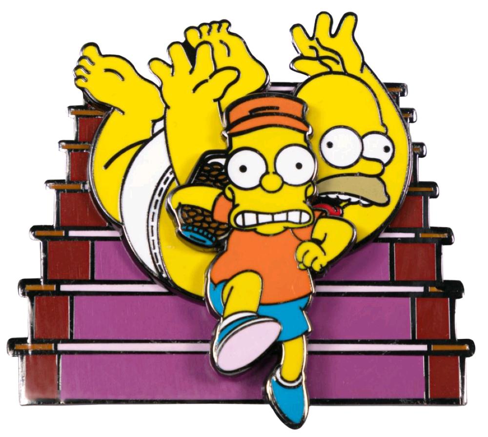 Simpsons - Bart Change Jar Spinning Enamel Pin