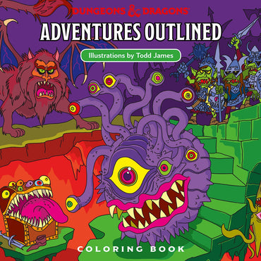 D&D Dungeons & Dragons Adventures Outlined Coloring Book