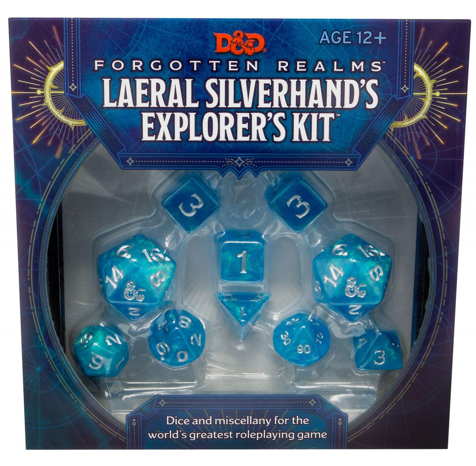 D&D Dungeons & Dragons Forgotten Realms Laeral Silverhands Explorers Kit Dice Set