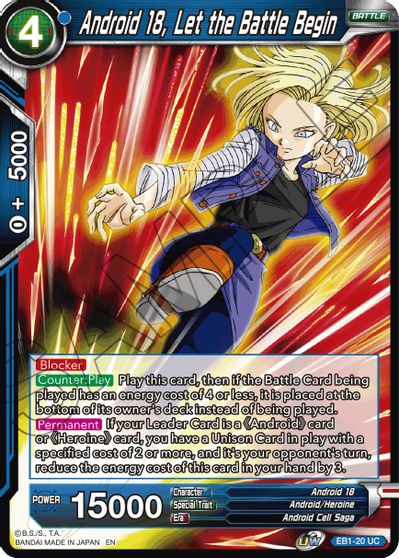 Android 18, Let the Battle Begin [EB1-20]