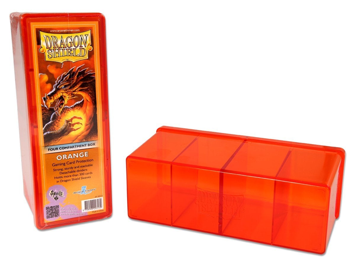Storage Box - Dragon Shield - Four Compartments - Orange
