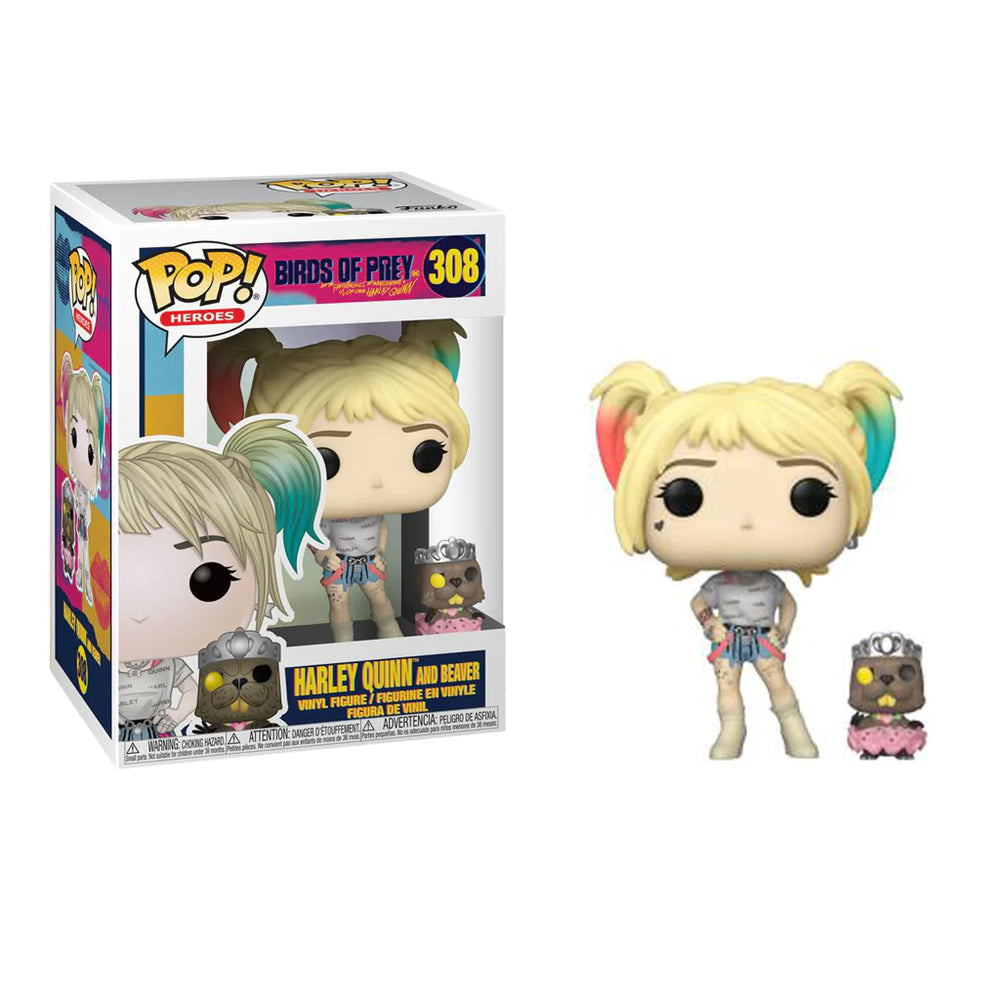 Harley Quinn and Beaver #308 Birds of prey Pop! Vinyl