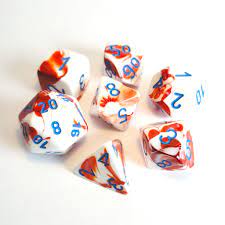 Chessex Gemini Red-White/Blue 7-Die Set CHX 30022
