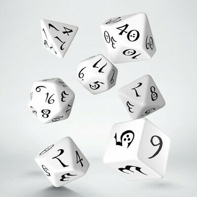 Q-Workshop Classic RPG White & Black Dice Set (7)