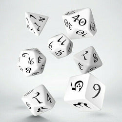 Q-Workshop Classic RPG White & Black Dice Set (7)