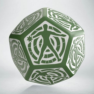 Q-Workshop D12 Hit Location Green & White Die