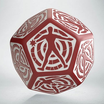 Q-Workshop D12 Hit Location Red & White Die