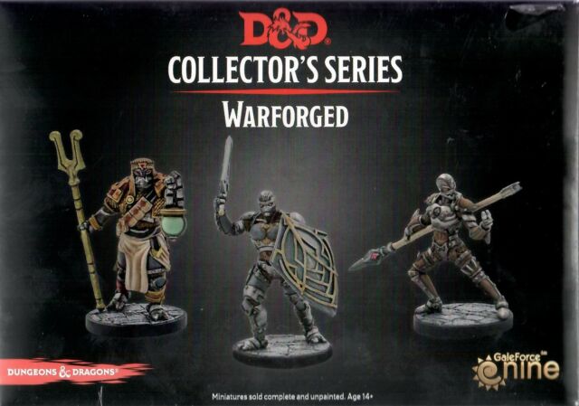 D&D Collectors Series Miniatures Eberron Warforged Wizard Fighter Monk (3)