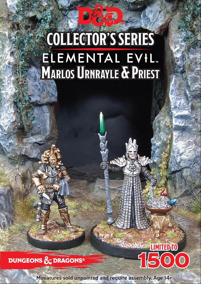 D&D Collectors Series Miniatures Elemental Evil Marlos Urnrayle & Earth Priest (2 Figs)
