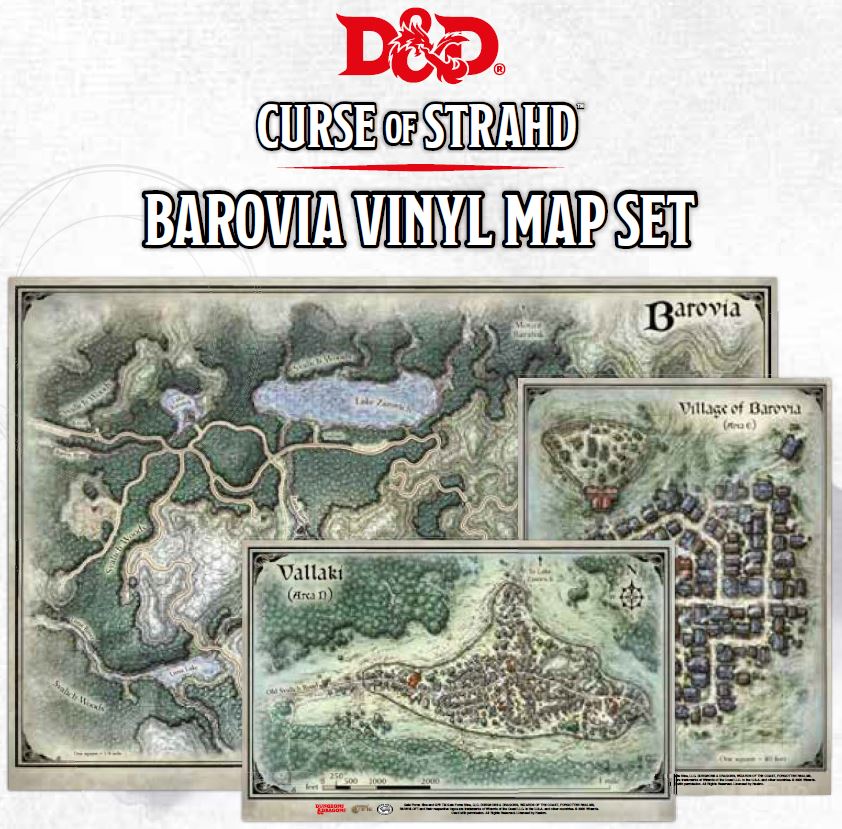 D&D Curse of Strahd Barovia Vinyl Map Set