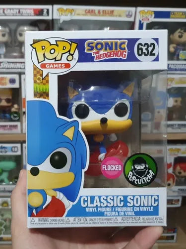 Classic Sonic (Flocked Popcultcha Exclusive) #632 Sonic the Hedgehog Pop! Vinyl PRE-OWNED