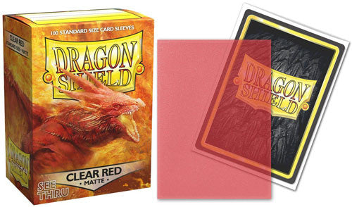 Sleeves - Dragon Shield - Box 100 - Clear Red MATTE