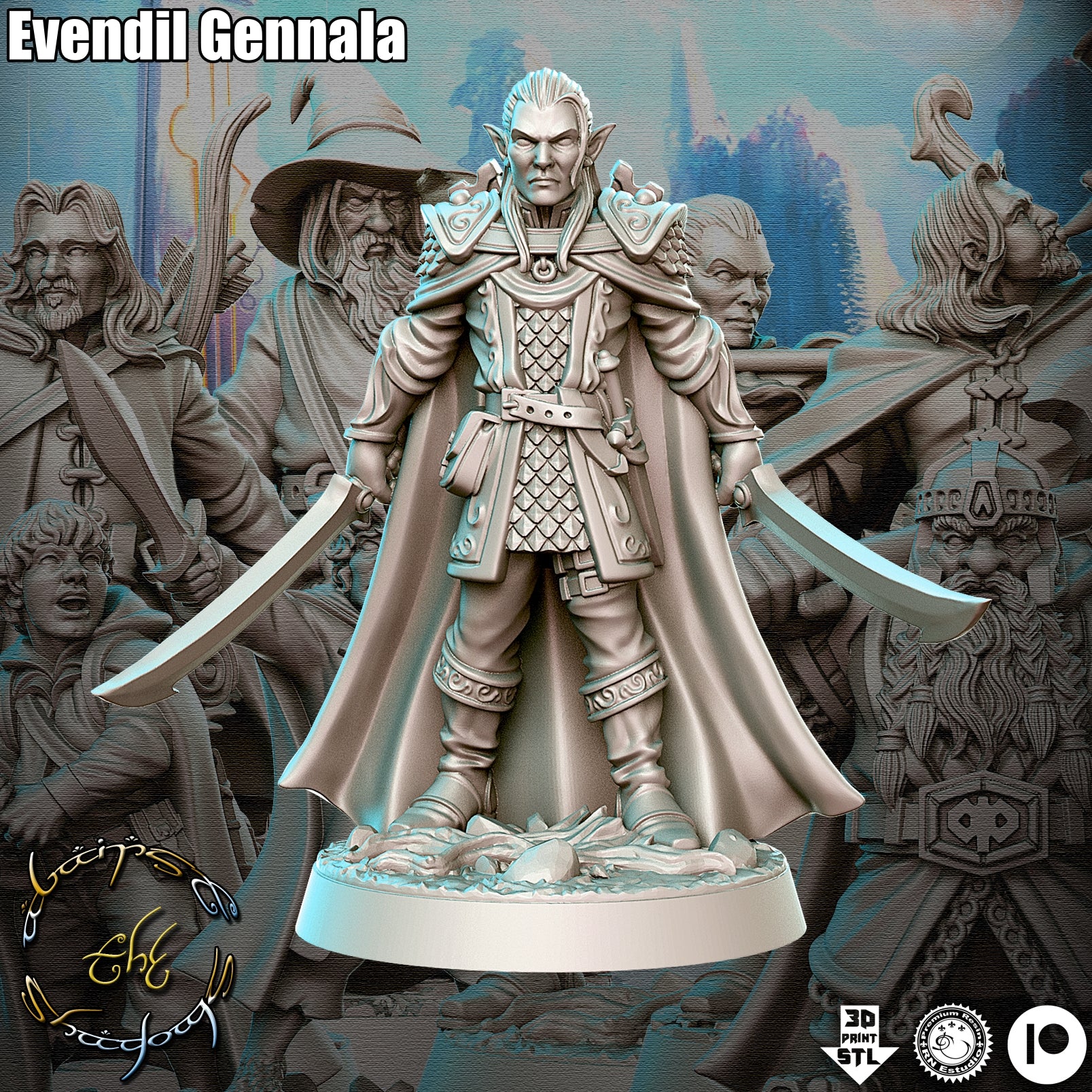 Evendil Gennala - Against the Shadows - Green Wildling Miniatures