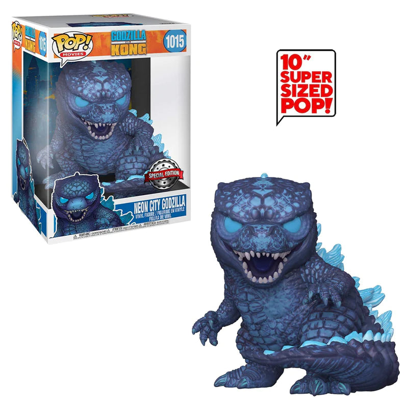 Neon City Godzilla 10" Super Sized Pop #1015 Godzilla vs Kong Pop! Vinyl