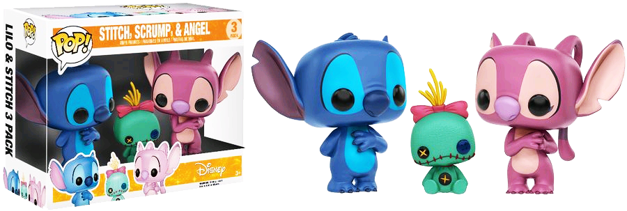 Stitch, Scrump & Angel (Special Edition) 3 Pack Disney Pop! Vinyl