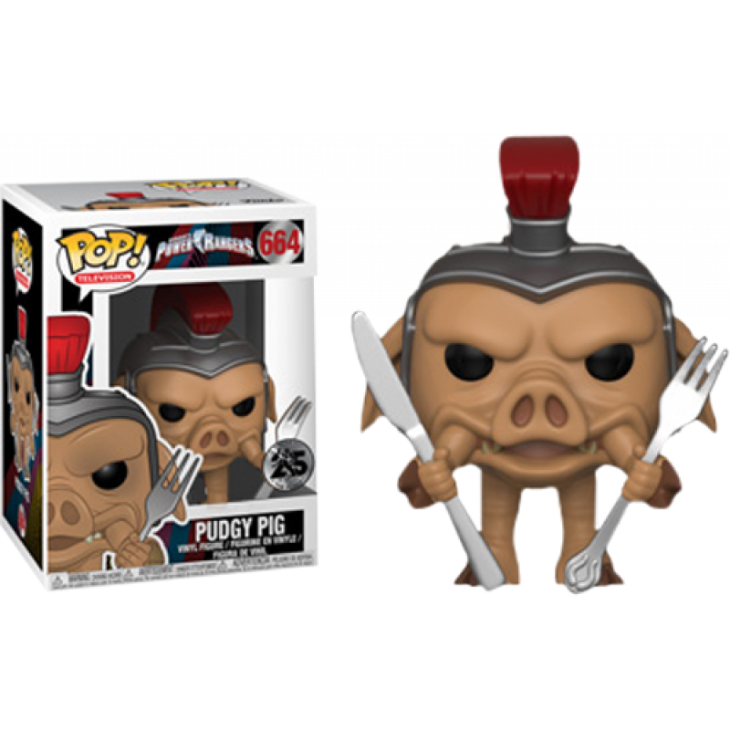 Pudgy Pig (25th Anniversary) #664 Power Rangers Pop! Vinyl