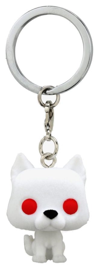 A Game of Thrones - Ghost Flocked US Exclusive Pocket Pop! Keychain