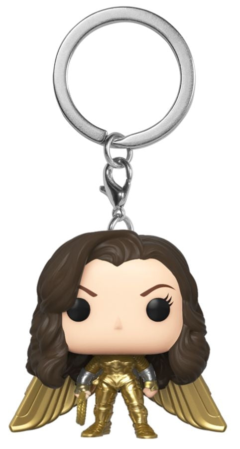 Wonder Woman Keychain 2 - WW Gold No Helmet Pop!