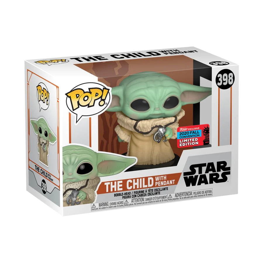 The Child with Pendant (2020 Fall Convention) #398 Star Wars the Mandalorian Pop! Vinyl