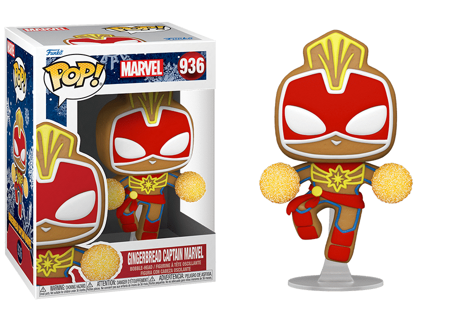 Gingerbread Captain Marvel #936 Marvel Funko Pop! Vinyl