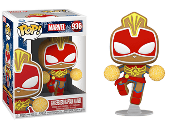 Gingerbread Captain Marvel #936 Marvel Funko Pop! Vinyl