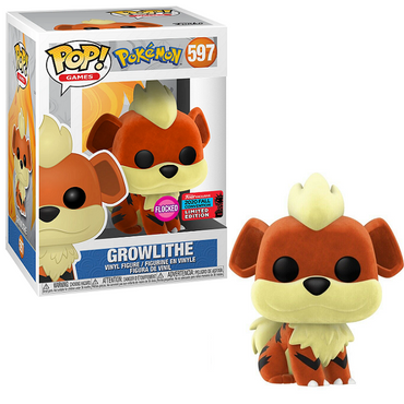 Growlithe (Flocked 202 Fall Exclusive) #597 Pokemon Pop! Vinyl
