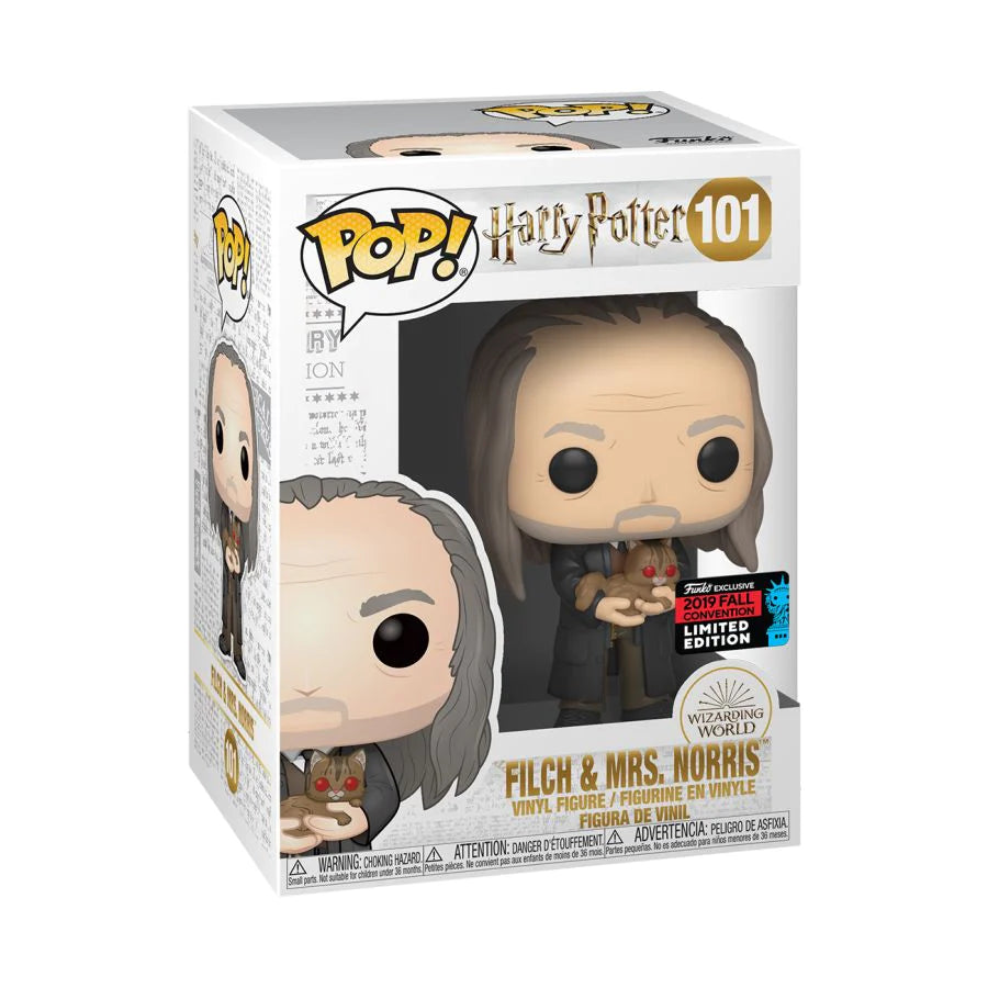 Filch & Mrs. Norris (2019 Fall Convention) #101 Harry Potter Pop! Viny