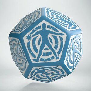 Q-Workshop D12 Hit Location Blue & White Die