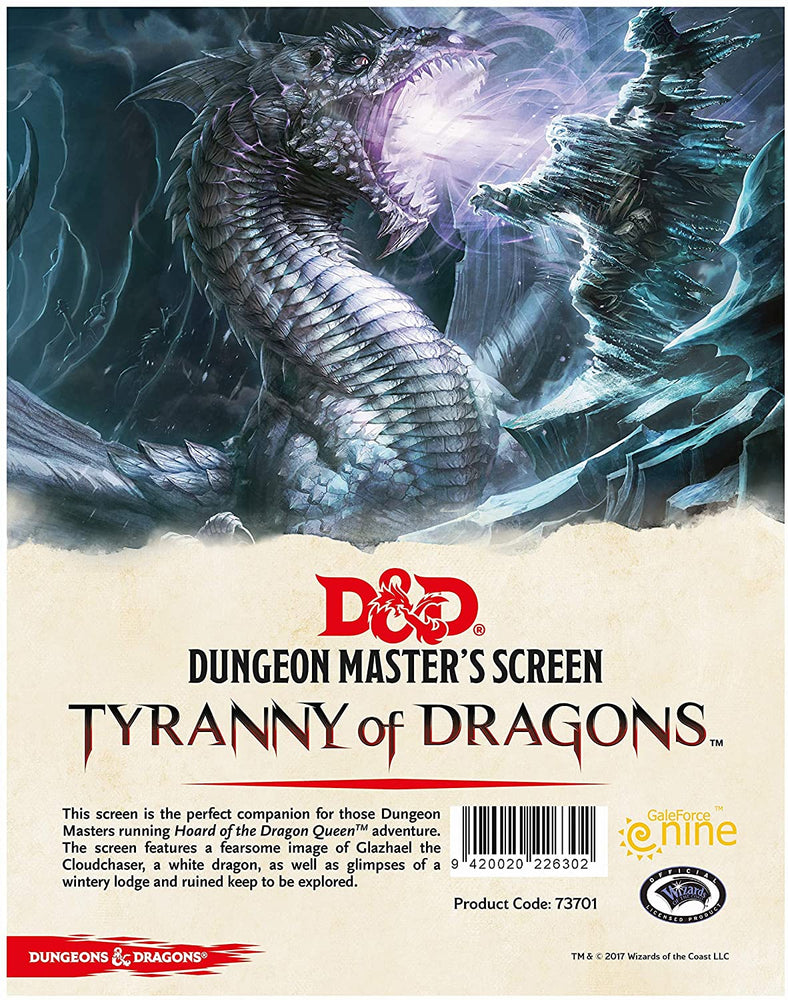 D&D Hoard of the Dragon Queen DM Screen
