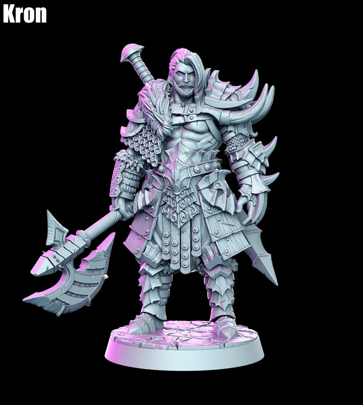 Kron - A Witcher Contract D&D 3D Resin Printed 32mm Miniature - Green Wildling Miniatures