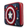 Captain America - Floral Shield Zip Purse
