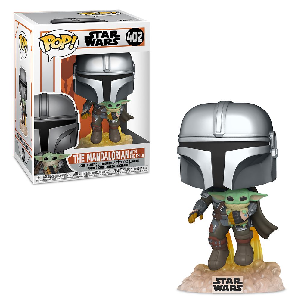 The Mandalorian with The Child Jetpack Flying #402 Star Wars the Mandalorian Pop! Vinyl