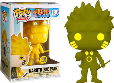 Naruto Six Path Yellow Glow #186 Naruto Shippuden US Exclusive Pop! Vinyl
