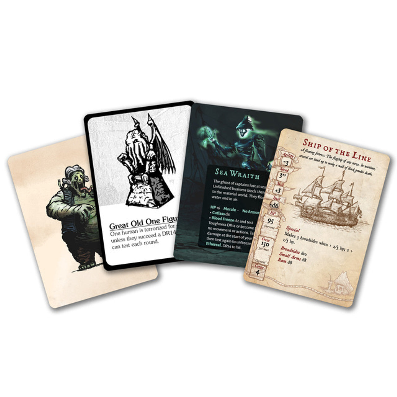 Pirate Borg Reference Cards - Creatures, Ships, Rituals and Relics