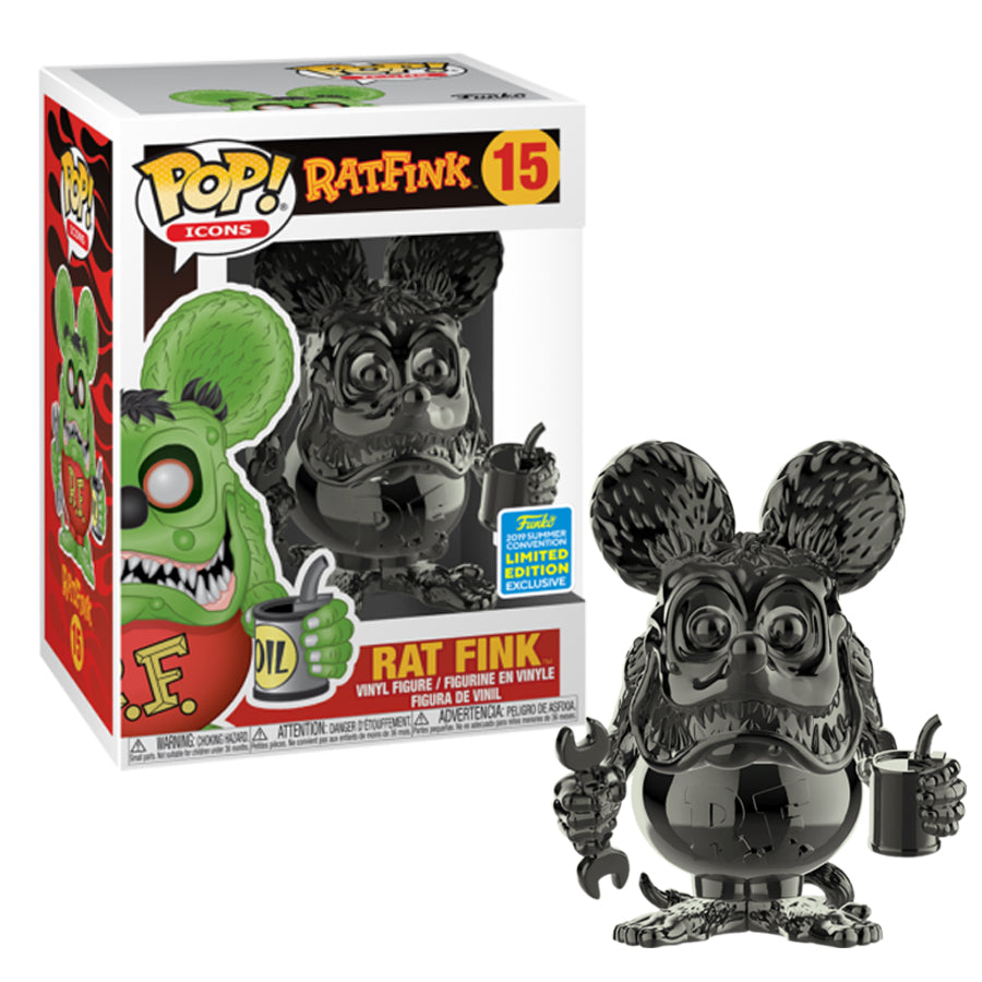Rat Fink Grey Chrome #15 Rat Fink SDCC 2019 Exclusive Pop! Vinyl