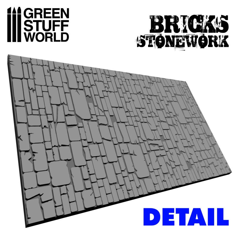 Textured Rolling Pin - BRICKS - Green Stuff World Roller