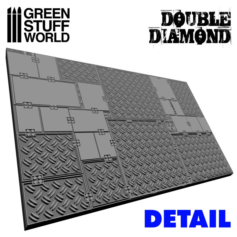 Textured Rolling Pin - Double Diamond - Green Stuff World Roller