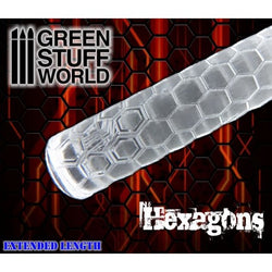 Textured Rolling Pin - Hexagons - Green Stuff World Roller