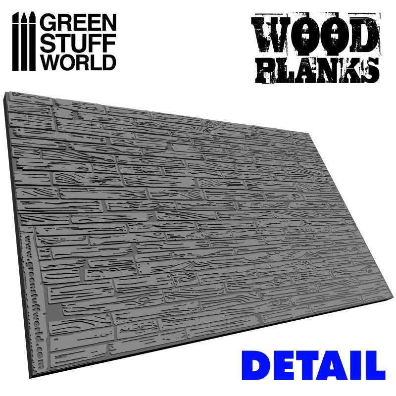 Textured Rolling Pin - Wood Planks - Green Stuff World Roller