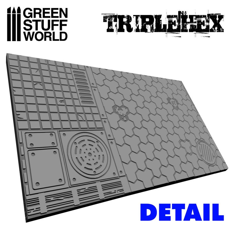 Textured Rolling Pin - TRIPLEHEX - Green Stuff World Roller