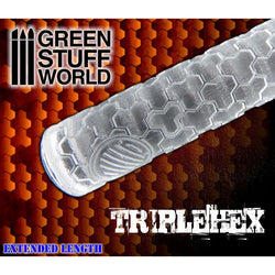 Textured Rolling Pin - TRIPLEHEX - Green Stuff World Roller