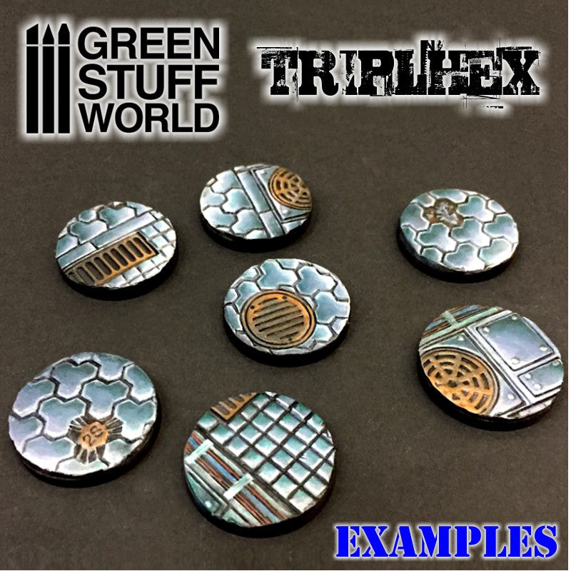 Textured Rolling Pin - TRIPLEHEX - Green Stuff World Roller
