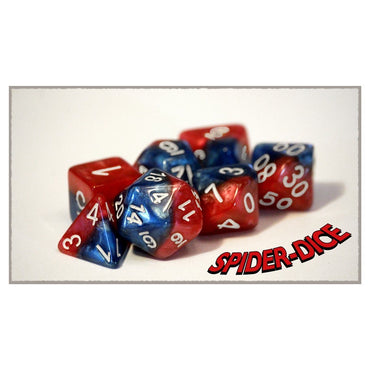Halfsies Dice - Spider-Dice 7 Dice Polyhedral Set