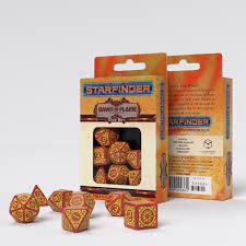 Q-Workshop Starfinder Dawn of Flame Dice Set (7)